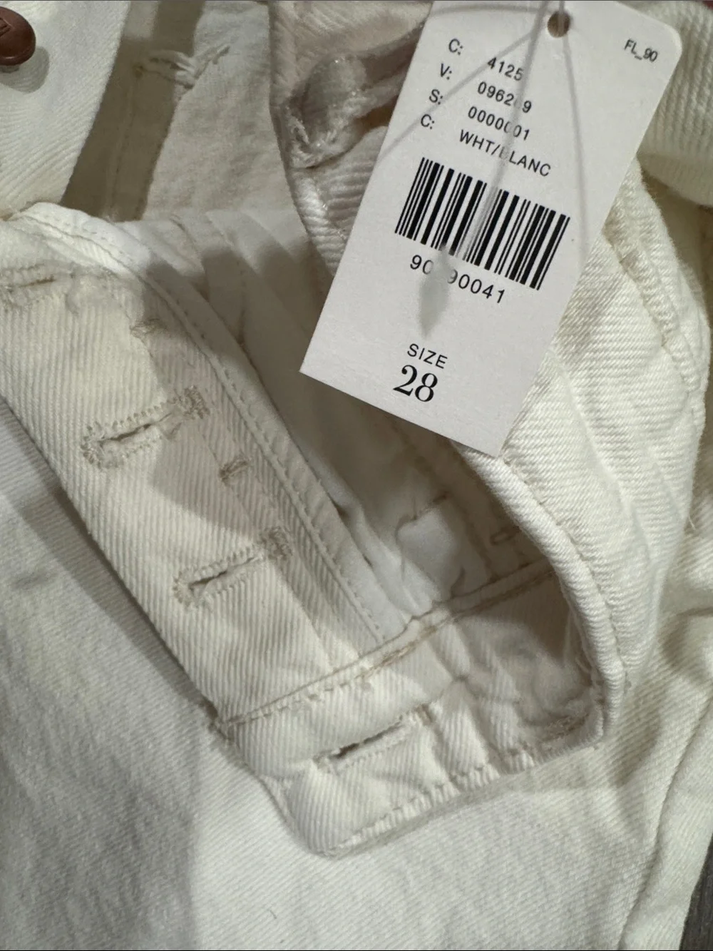 NWT Anthropologie pilcro cream cut off denim shorts 28 - Picture 3 of 4